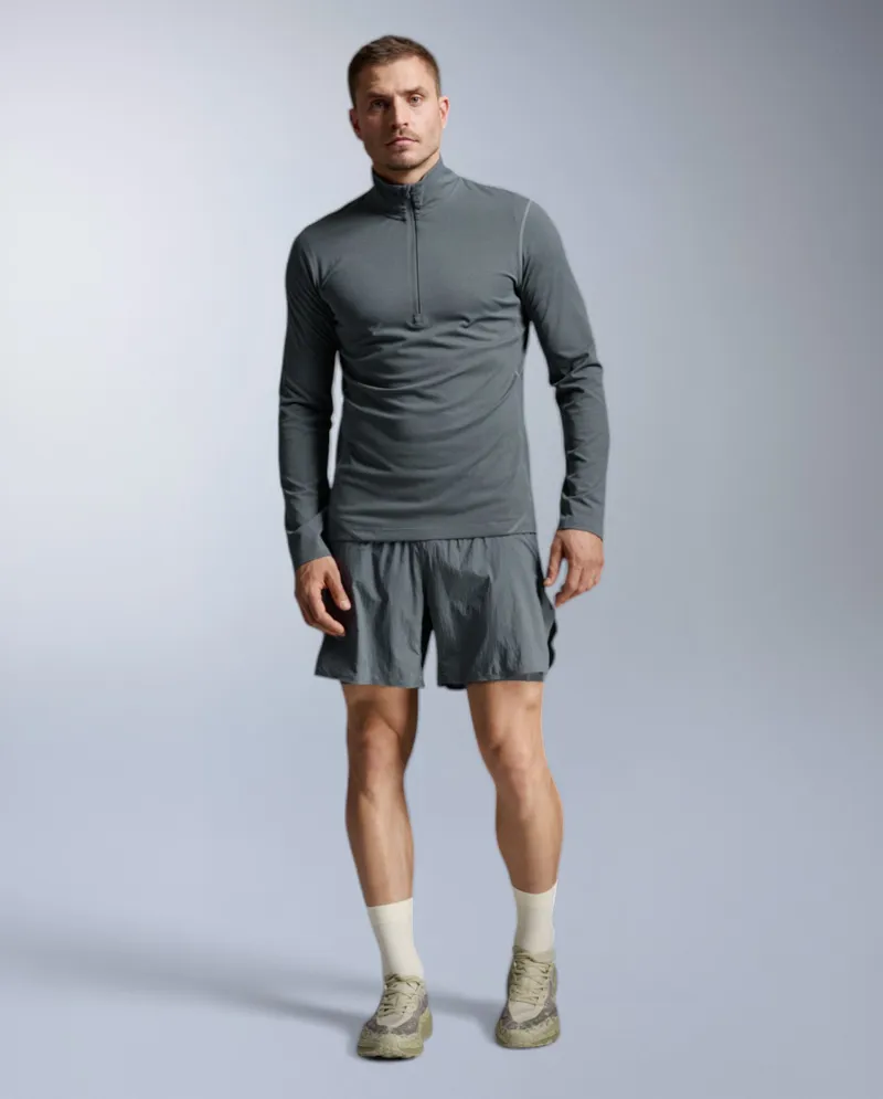 2xu Aero Trail 1/2 Zip Men's Running Top - Turbulence Black Reflective-8