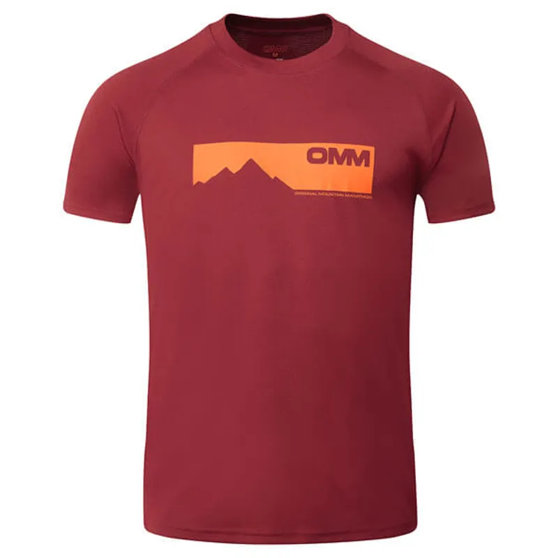 Bearing Tee S/S Mountain Dark Red