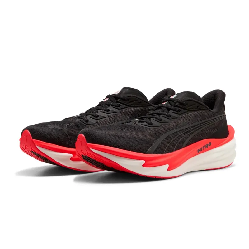 Puma Deviate NITRO 4 Men's Running Shoes - Puma Black Ultra Red-2