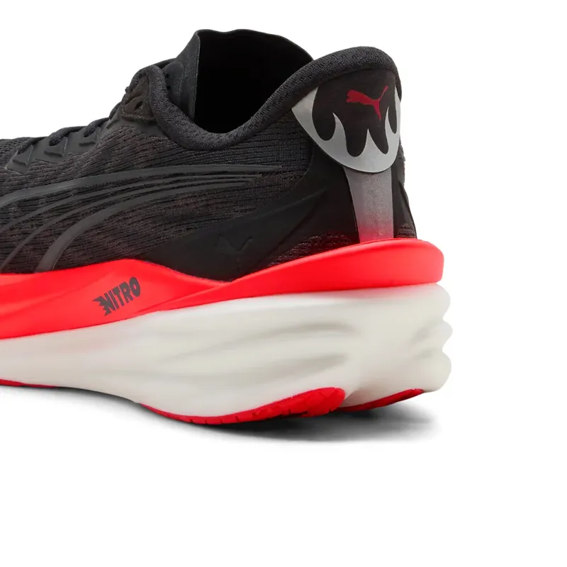 Puma Deviate NITRO 4 Men's Running Shoes - Puma Black Ultra Red-4