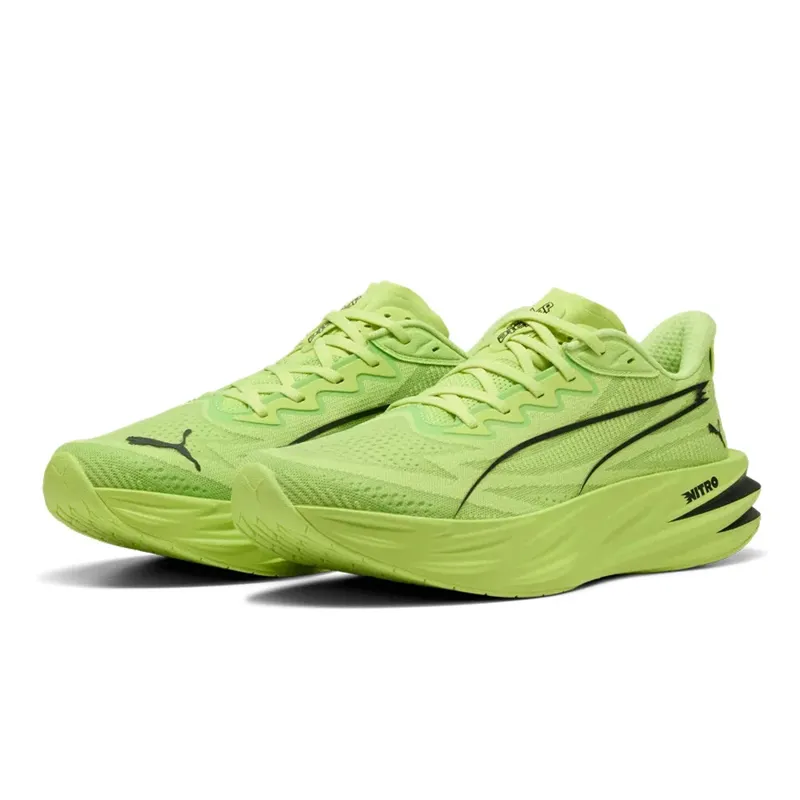 Puma Deviate Pure NITRO Men's Running Shoes - Sunny Lime Puma Black-2