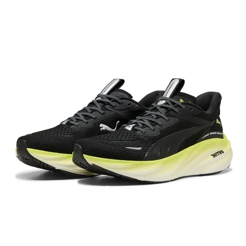 Puma Magnify NITRO 3 Men's Running Shoes - Puma Black Sunny Lime-1
