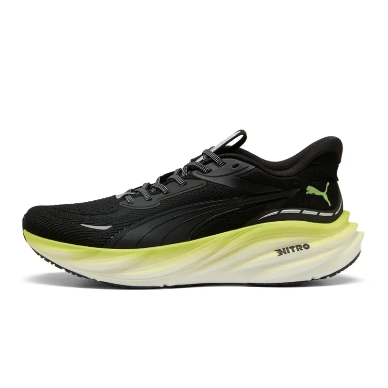 Puma Magnify NITRO 3 Men's Running Shoes - Puma Black Sunny Lime-2