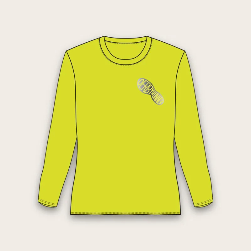 Tech Long Sleeve Tee Hi Viz Yellow Silver Women's