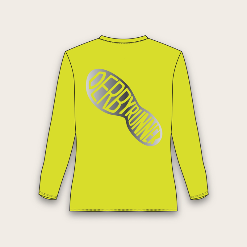 Tech Long Sleeve Tee Hi Viz Yellow Silver Women's-1