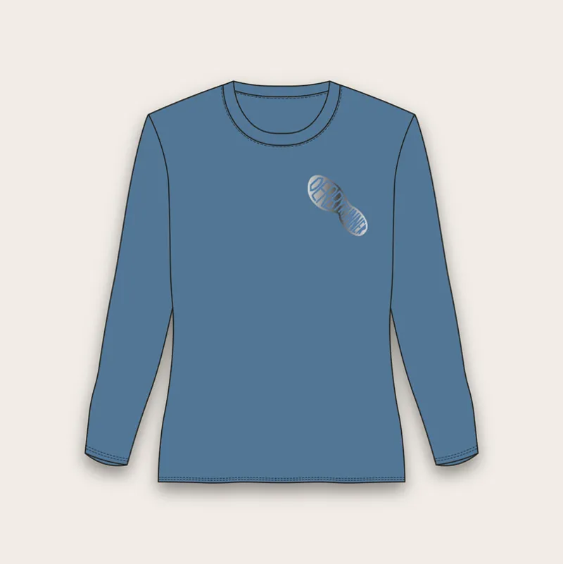 Tech Long Sleeve Tee Sapphire Blue Silver Women's