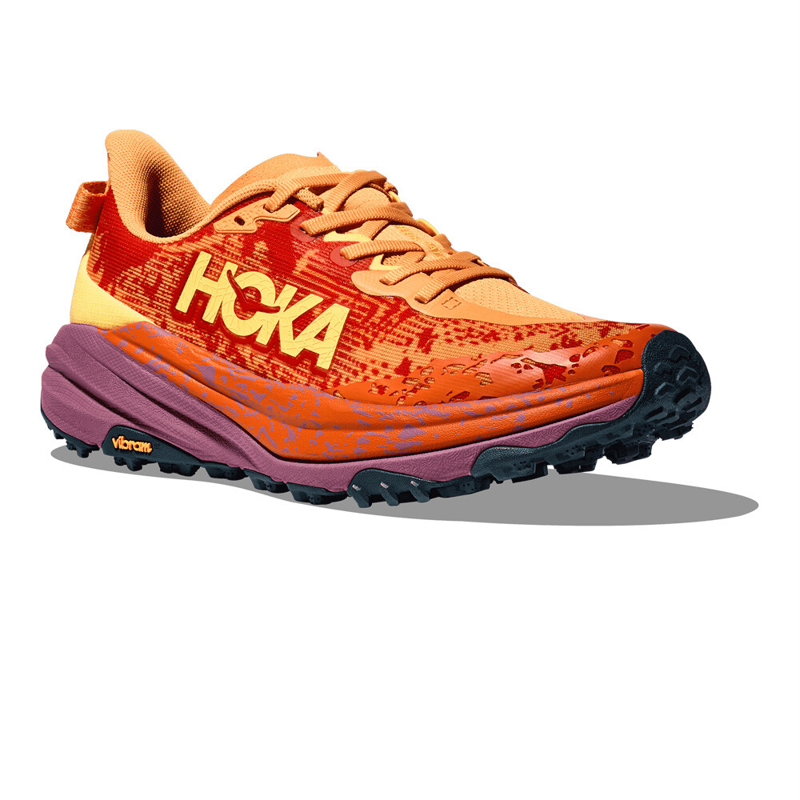Hoka Speedgoat 6 Mens Trail Running Shoes Sherbet Beet Root-4