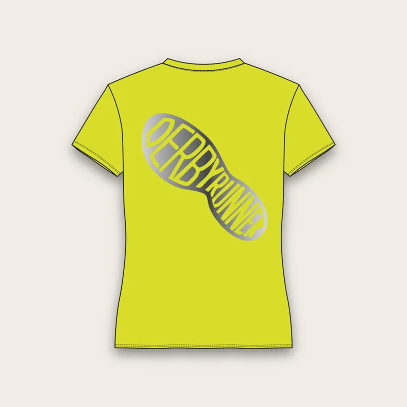 Tech Short Sleeve Tee Hi Viz Yellow Silver Women's-1