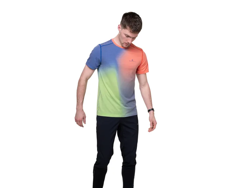 Ronhill Tech Golden Hour Tee Men's - Dark Cobalt Merge-4