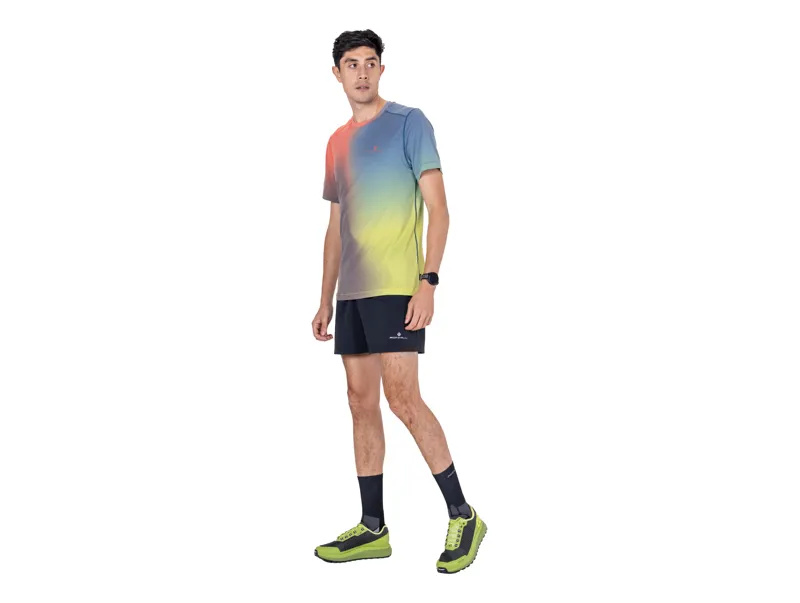 Ronhill Men's Tech Golden Hour Short Sleeve Tee - Ronhill Red Merge-5