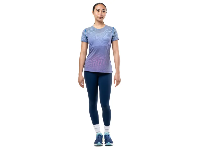 Ronhill Tech Golden Hour Tee Women's - Classic Blue Refraction-4