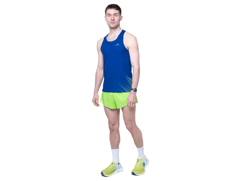 Ronhill Tech Race Short Men's - Fluo Green Dark Cobalt-4