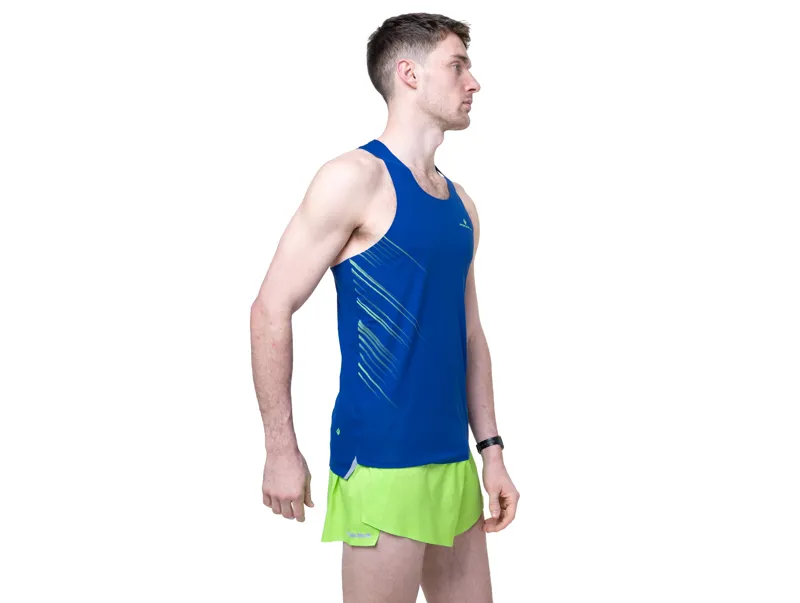 Ronhill Tech Race Short Men's - Fluo Green Dark Cobalt-2