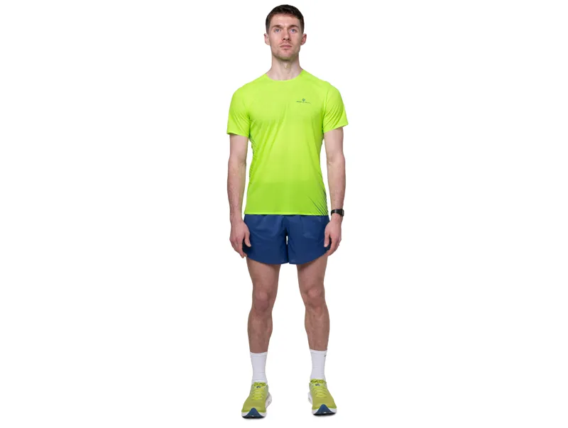 Ronhill Tech Race S/S Tee Men's - Fluo Green Dark Cobalt-2