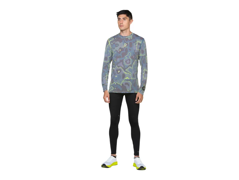 Tech Golden Hour L/S Tee Deep Teal Heat Map-2