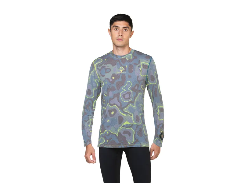 Tech Golden Hour L/S Tee Deep Teal Heat Map-4