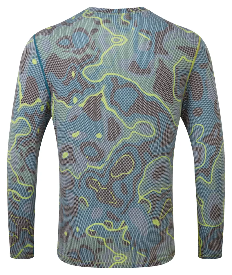 Tech Golden Hour L/S Tee Deep Teal Heat Map-1