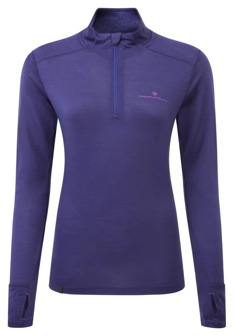Tech Merino 1/2 Zip Deep Ocean Regal Purple Women's