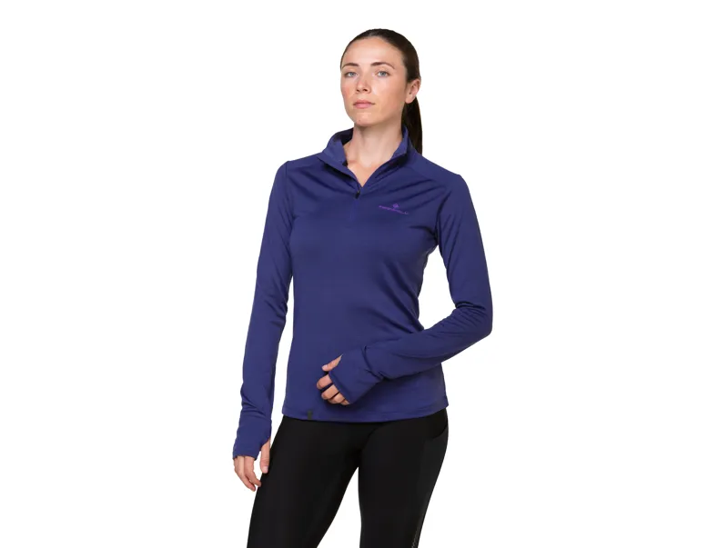 Tech Merino 1/2 Zip Deep Ocean Regal Purple Women's-6