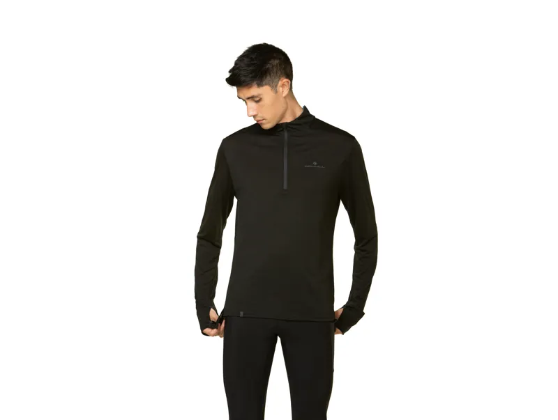 Tech Merino 1/2 Zip Black Lake-7