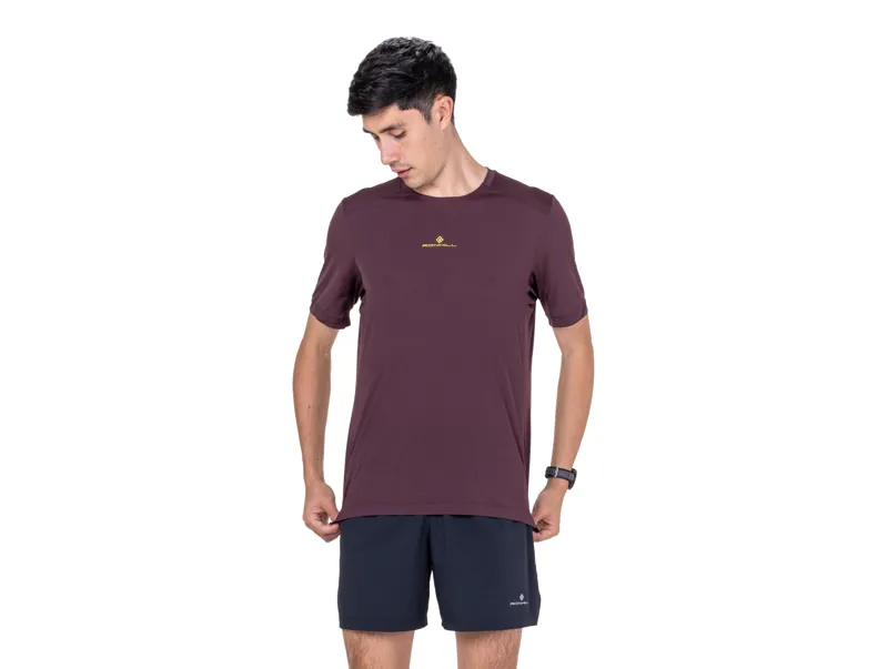 Ronhill Men's Tech Short Sleeve Running Tee - Espresso Zest