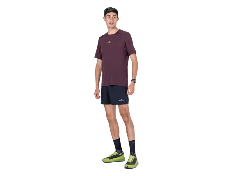 Ronhill Men's Tech Short Sleeve Running Tee - Espresso Zest-10