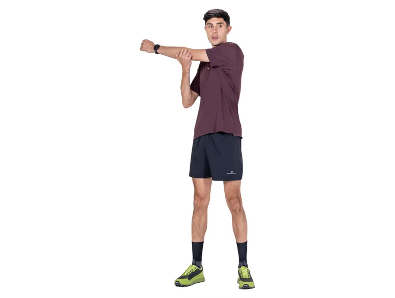 Ronhill Men's Tech Short Sleeve Running Tee - Espresso Zest-11