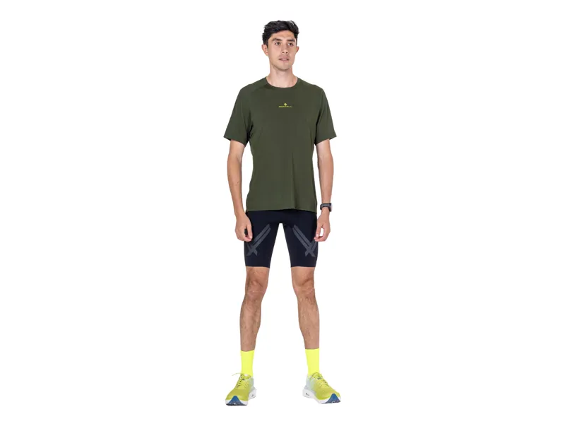 Ronhill Men's Tech Short Sleeve Running Tee - Kelp Zest-9