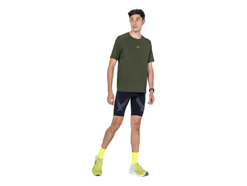 Ronhill Men's Tech Short Sleeve Running Tee - Kelp Zest-11