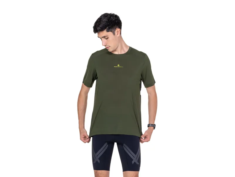 Ronhill Men's Tech Short Sleeve Running Tee - Kelp Zest