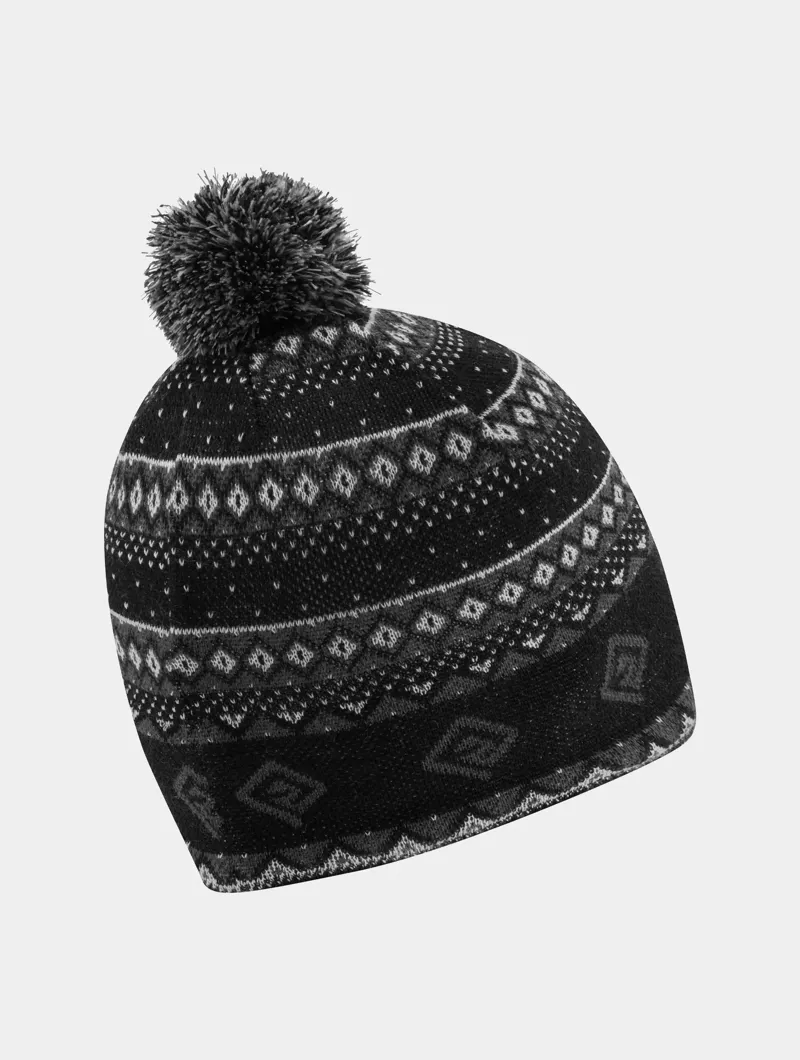 Ronhill Unisex Winter Bobble Hat - Black Oxide White-1