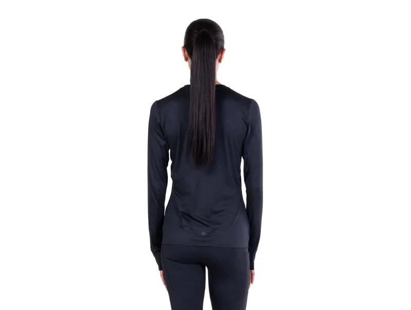 Ronhill Women's Tech Reflect Lux Long Sleeve Running Tee - Black Reflect-2