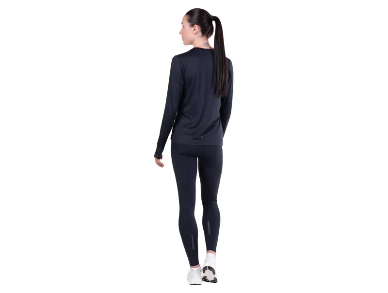Ronhill Women's Tech Reflect Lux Long Sleeve Running Tee - Black Reflect-6