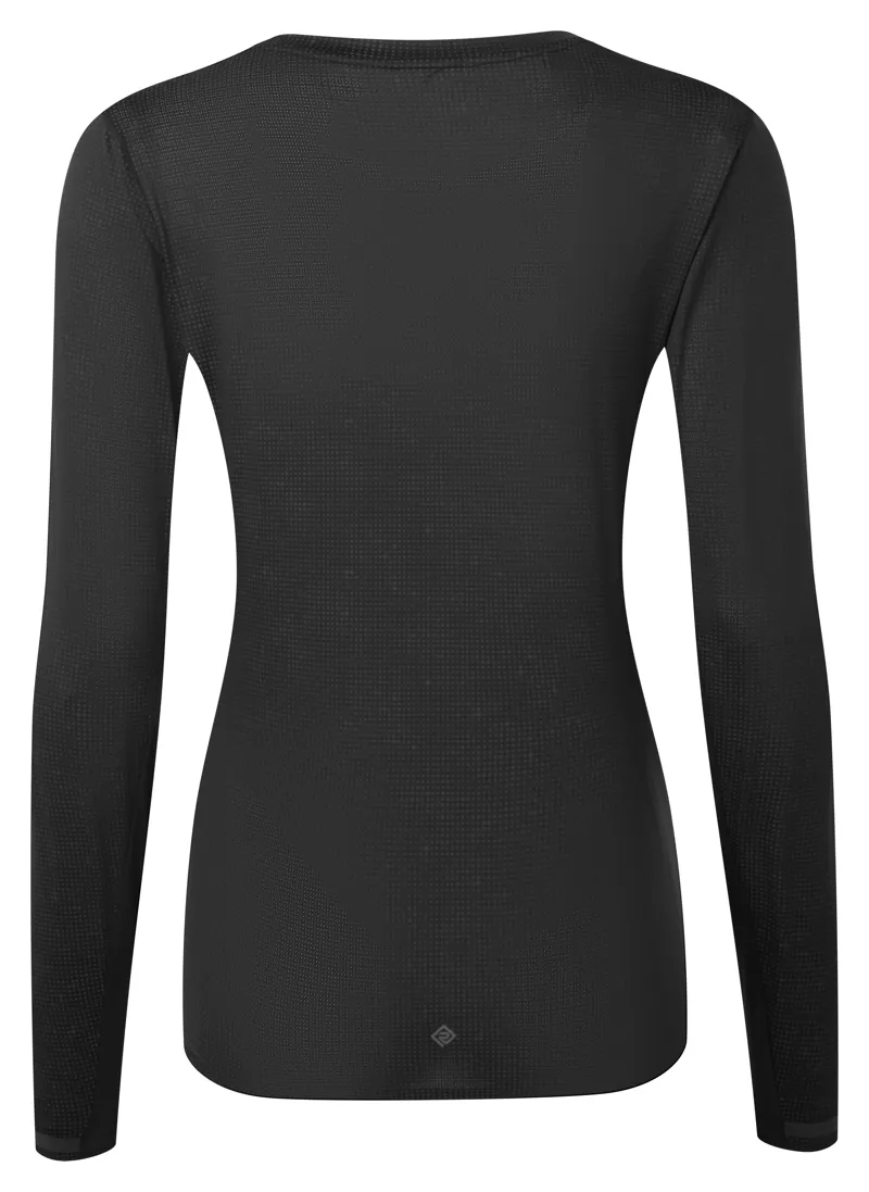 Ronhill Women's Tech Reflect Lux Long Sleeve Running Tee - Black Reflect-8