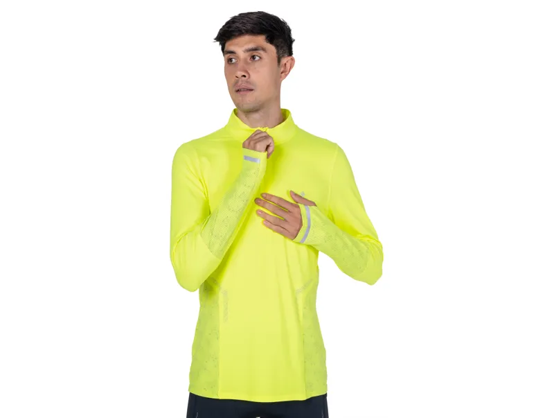 Ronhill Men's Tech Reflect 1/2 Zip Running Top - Fluo Zest Reflect-3