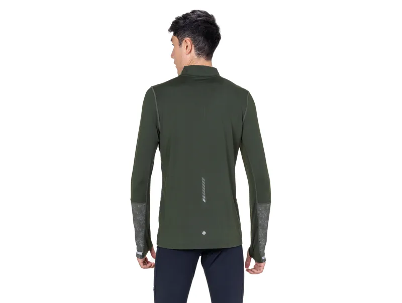 Ronhill Men's Tech Reflect 1/2 Zip Running Top - Kelp Reflect-3