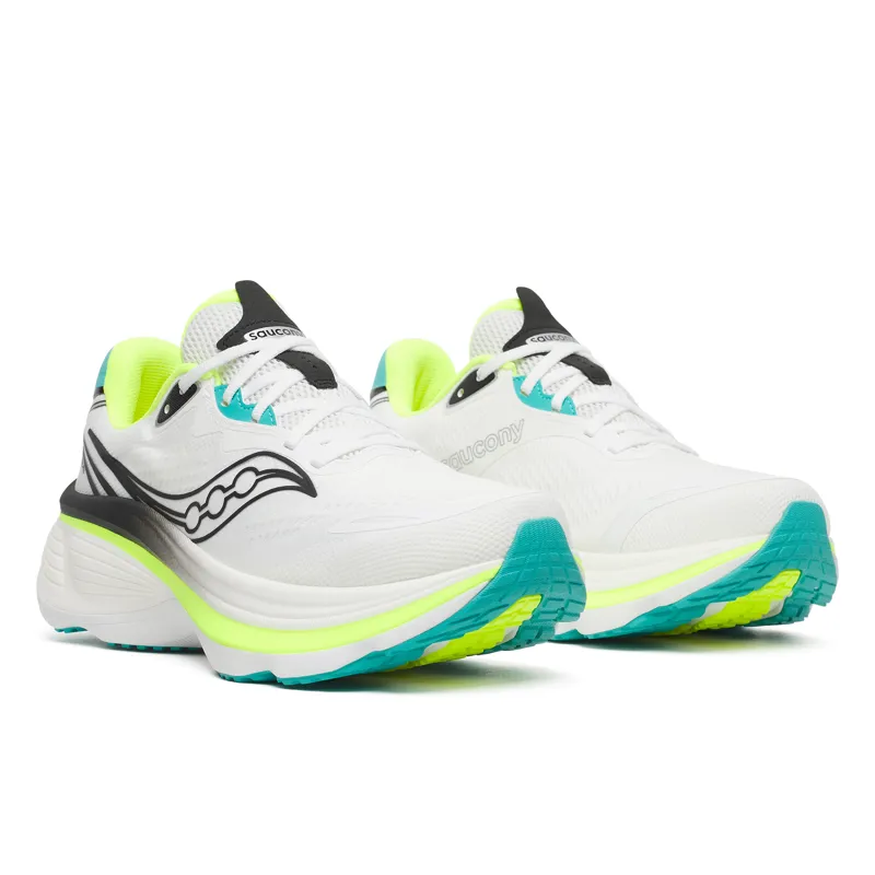 Saucony Hurricane 26 Men's Supportive Running Shoes - White Citron-2