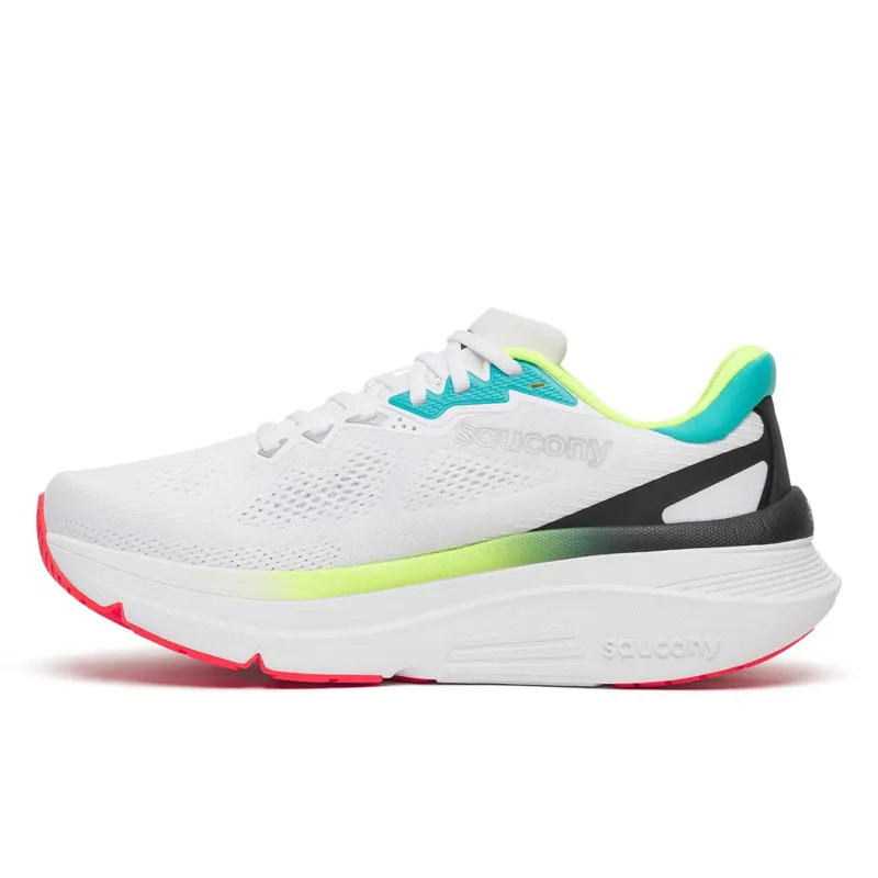 Saucony Guide 19 Men's Supportive Running Shoes - White Citron-2