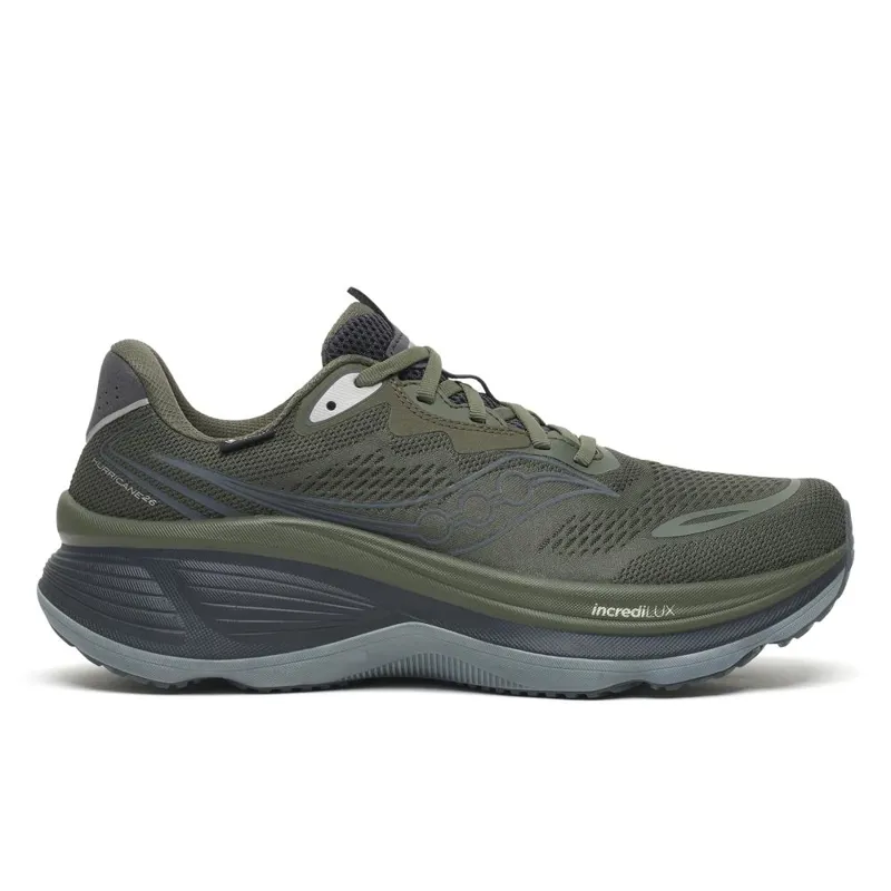 Saucony Hurricane 26 GTX Men's Supportive Running Shoes - Fatigue Cinder