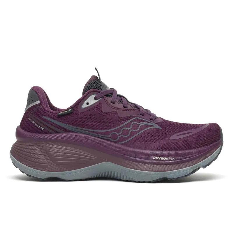 Saucony Hurricane 26 GTX Women's Supportive Running Shoes - Eggplant Cinder