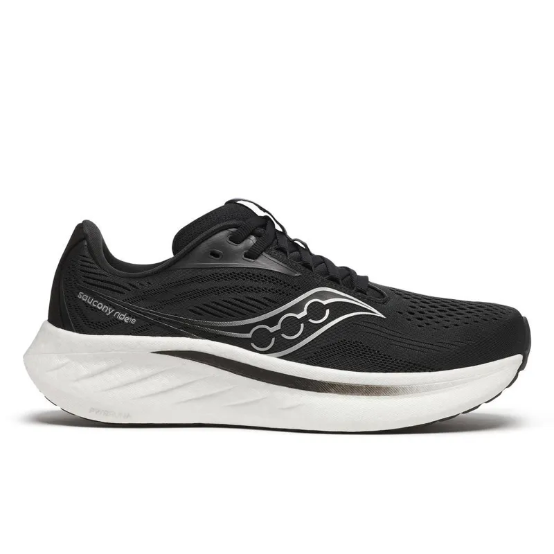 Saucony Ride 18 Women's Neutral Running Shoes Black White