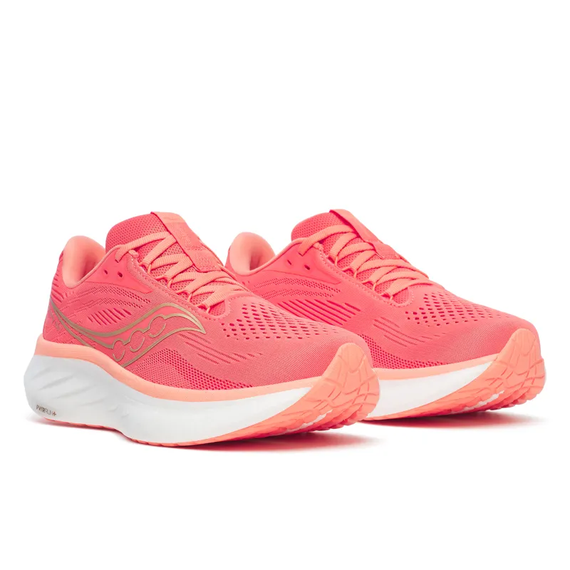 Saucony Ride 18 Women's Neutral Running Shoes Coral Salmon-1