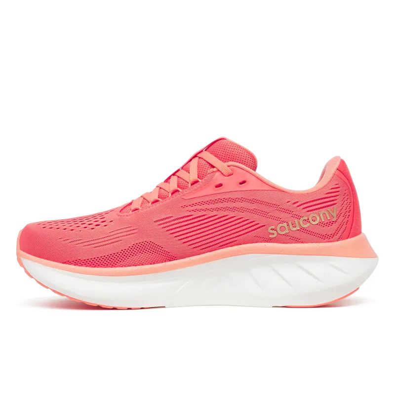 Saucony Ride 18 Women's Neutral Running Shoes Coral Salmon-2