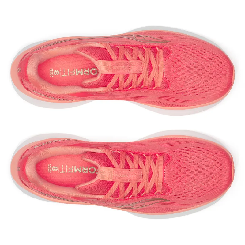 Saucony Ride 18 Women's Neutral Running Shoes Coral Salmon-4
