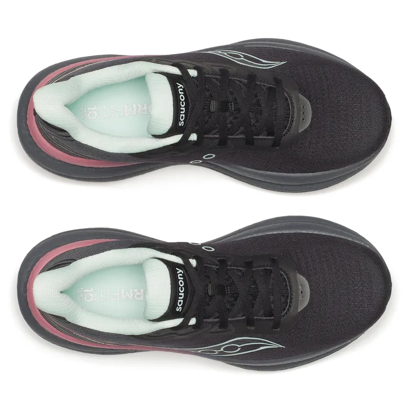 Saucony Triumph 23 Women's Running Shoes - Black White-4