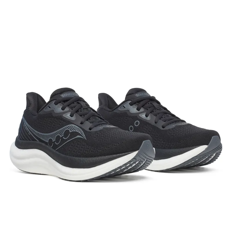 Saucony Triumph 23 Women's Running Shoes - Black White-1