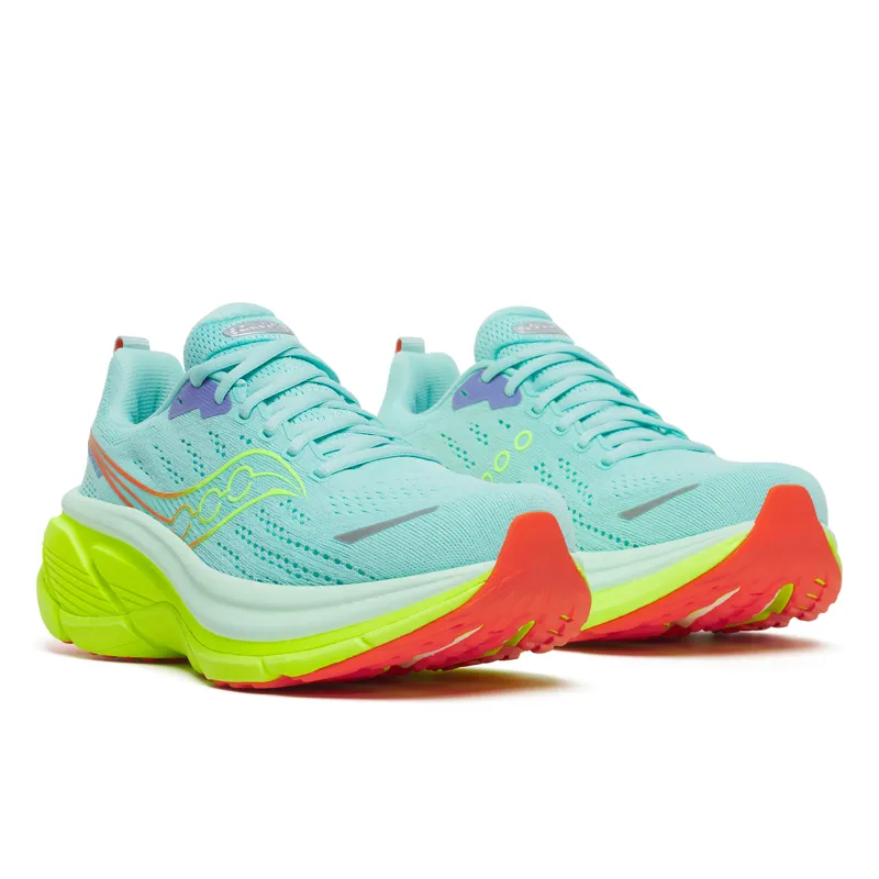Saucony Hurricane 25 Women's Running Shoes - Aqua Citron-1