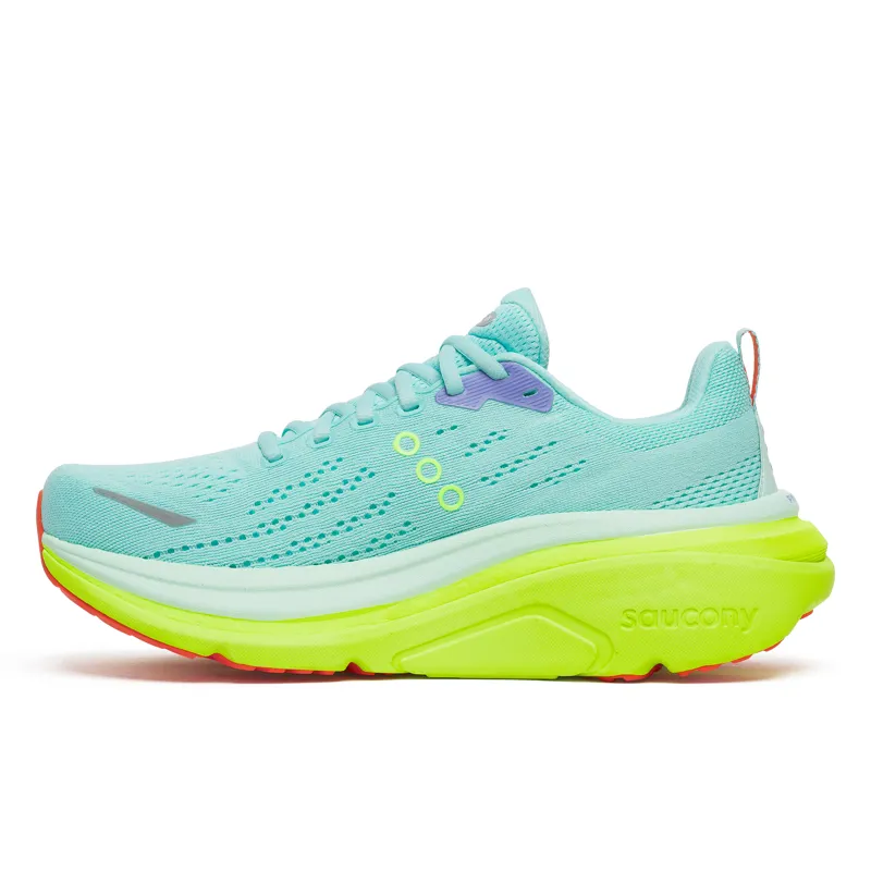 Saucony Hurricane 25 Women's Running Shoes - Aqua Citron-2