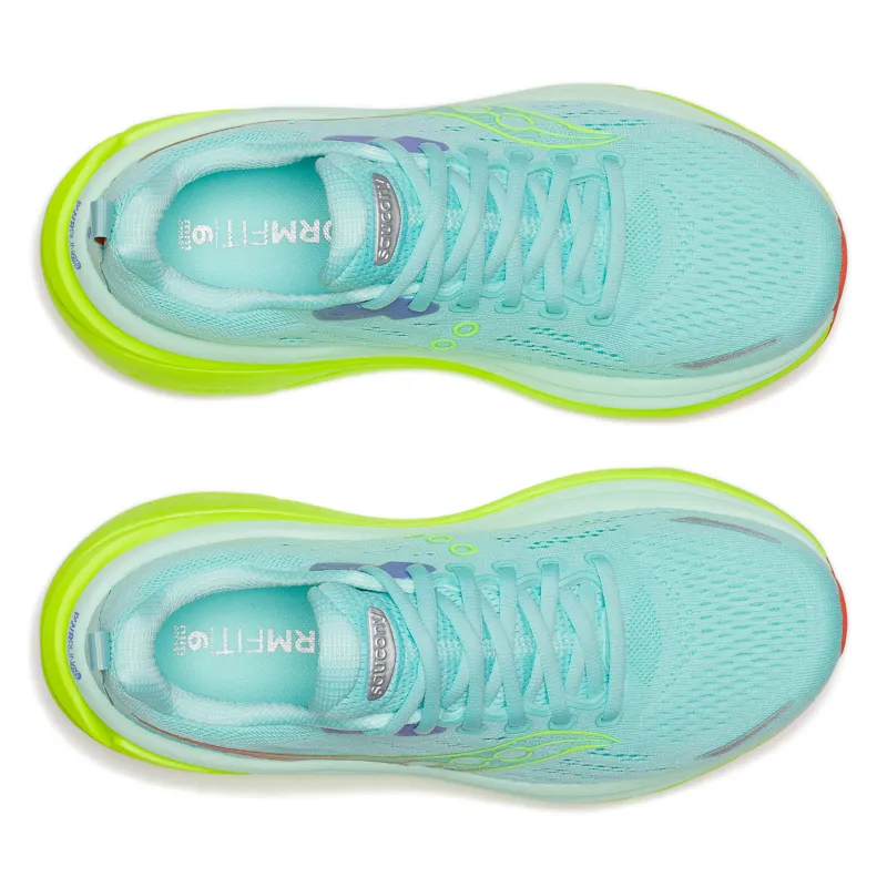 Saucony Hurricane 25 Women's Running Shoes - Aqua Citron-5