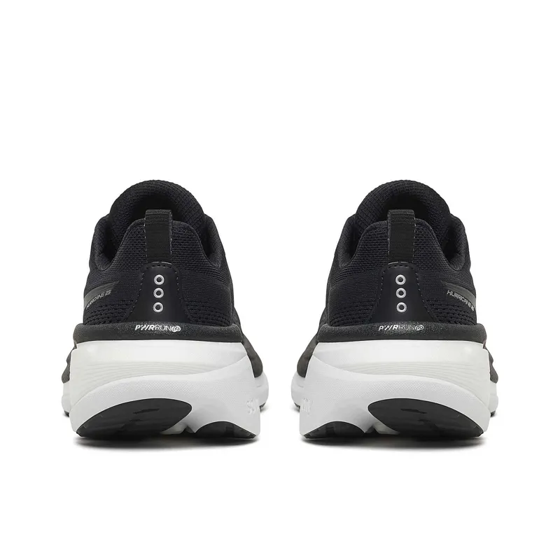 Saucony Hurricane 25 Women's Supportive Shoes - Black White-3